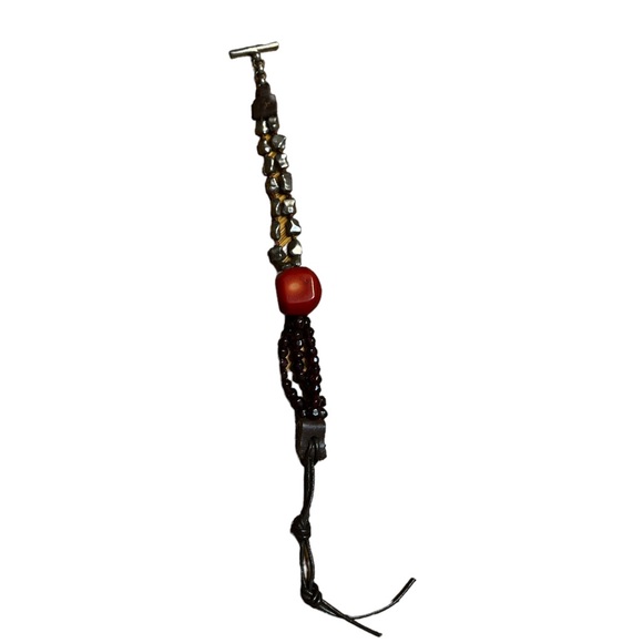 Kenneth Cole Beaded Leather Bracelet - Picture 2 of 2